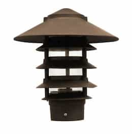 11W 10" 5-Tier LED Pagoda Pathway Light w/ 1/2" Base, 3000K, Bronze