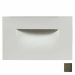 3W LED Recessed Step & Wall Light, Brick, 120 lm, 120V, 3000K, Bronze