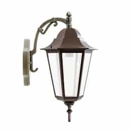 9W LED Daniella Wall Light, Single-Head, A19, 120V, Bronze/Frosted