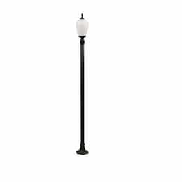 16W Alisa One Light LED Lamp Post w/Polycarbonate Lens, Black