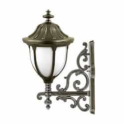 6W LED Showcase Wall Light w/ Decorative Arm, A19, 120V, Bronze