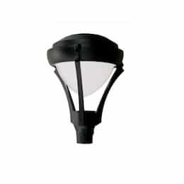 30W Architectural LED Post Light Top Fixture w/PC Lens, Black