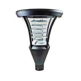 20W LED Architectural Post Top Light, G24, 120V-277V, 3000K, Black