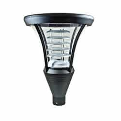 20W LED Architectural Post Top Light, G24, 120V-277V, 5000K, Black