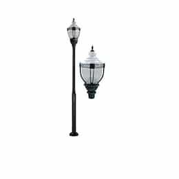 Dabmar 120W One Light Clear Top Acorn LED Lamp Post Fixture w/PC Lens, Black