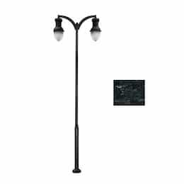 Dabmar 75W Two Arm Acorn Aluminum LED Lamp Post w/PC Lens, Verde Green