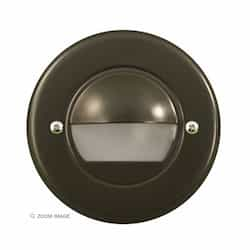 2.5W LED Step & Wall Light, Hooded, 12V, 3000K, Bronze