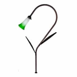 Evergreen Flower Top Path & Walkway Light w/ Leaf Detail w/o Bulb, ABZ