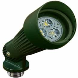 3W LED Directional Spot Light w/ Hood, MR16, Bi-Pin Base, 12V, 2700K, Green