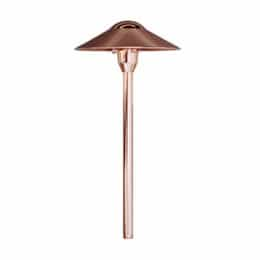 Brass Cone Top Path & Walkway Light w/o Bulb, Bi-Pin Base, 12V, Copper