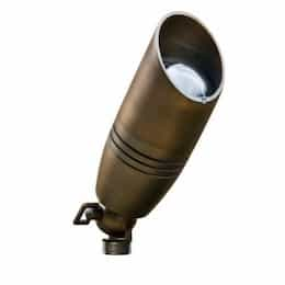 Dabmar 3W LED Directional Spot Light w/ Hood, MR16, Bi-Pin Base, 12V, 2700K, Weathered Brass