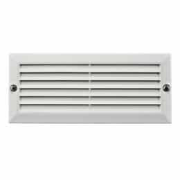 5W LED Recessed Louvered Down Step & Wall Fixture, 12V, 6400K, White