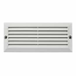 Recessed Louvered Down Step & Wall Fixture w/o Bulb, 12V, White