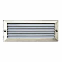 5W LED Recessed Louvered Step & Wall Fixture, 12V, 6400K, SS 304