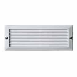 5W LED Recessed Louvered Step & Wall Fixture, 12V, 6400K, White
