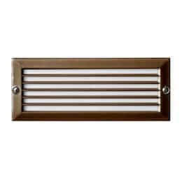 5W LED Recessed Louvered Step & Wall Light, 12V, 3000K, Bronze