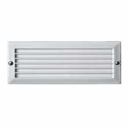 5W LED Recessed Louvered Step & Wall Fixture, 12V, 3000K, White