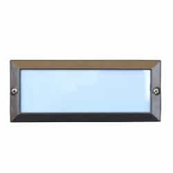 5W LED Recessed Open Face Step & Wall Fixture, 12V, 3000K, Bronze