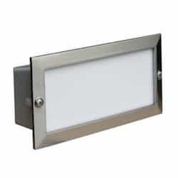 Recessed Open Face Step & Wall Fixture w/o Bulb, 12V, SS 304