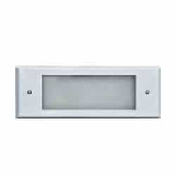 6W 6-in LED Recessed Open Face Step Light, Bayonet, 12V, 3000K, White