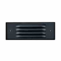 6W 6-in LED Recessed Louvered Step & Wall Light, 12V, 3000K, Black