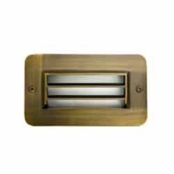 2.5W LED Brass Recessed Louvered Step & Wall Light, 12V, 3000K, WBS