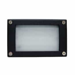 2.5W LED Recessed Open Face Step & Wall Light, 12V, 6400K, Black