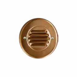 Round Recessed Louvered Step & Wall Light w/o Bulb, Copper