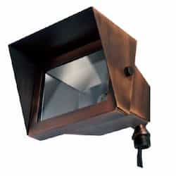 Dabmar 2.5W LED Area Flood Light w/ Hood, 12V, 3000K, Antique Bronze