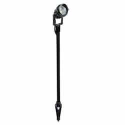 6W Directional Spot Light w/ 18-in Stem, 400 lm, 12V, 6500K, Black