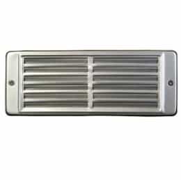 Dabmar 6W LED Recessed Step & Wall Light, Louver Down, 12V, Amber, S. Steel