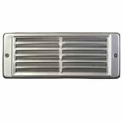Dabmar 5W LED Recessed Step & Wall Light, Louver Down, 12V, 3000K, S. Steel