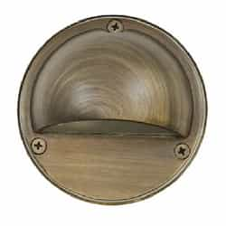 Dabmar 2.5W LED Step & Wall Light, Half Moon, 12V, 6400K, Weathered Brass