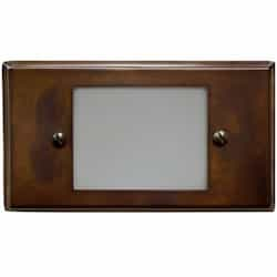 3.2W LED Step & Wall Light, Open Face, 12V, 6400K, Antique Bronze