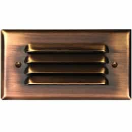 3.2W LED Step & Wall Light, Louvered Down, 12V, 3000K, Antique Bronze