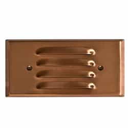 3.2W LED Step & Wall Light, Louvered Down, 12V, 6400K, Copper