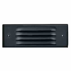 6W LED Step & Wall Light, Louvered Down, 12V, 3000K, Black