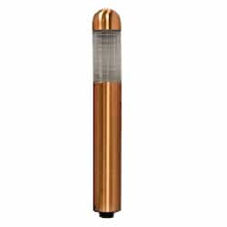 Dabmar 9" 2.5W LED Area Light, Mini Bollard, 12V, 3000K, Copper