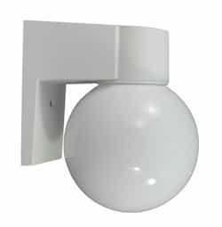 9W LED Wall Light, Curved Globe, 120V-277V, 3000K, Bronze