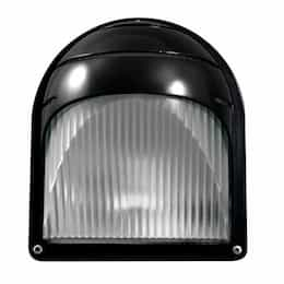 9W LED Surface Mount Wall Light, Semi-Cutoff, Round, 120V, 3000K, BLK