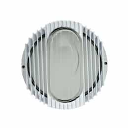 Dabmar 12W LED Round Louvered Surface Mount, 5000K, 120V-277V, White