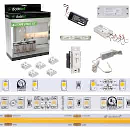 Blaze LED Tape Light Kit w/ Plug-in Adapter, 100 lm, 12V, 4200K