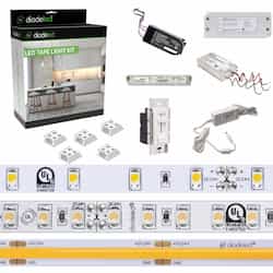 Diode LED Blaze LED Tape Light Kit w/ SwitchEx Driver & DIm, 100 lm, 24V, 2700K