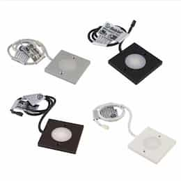 4W LED Undercabinet Light, Tile, Dim, 240 lm, 12V, 2700K, Black