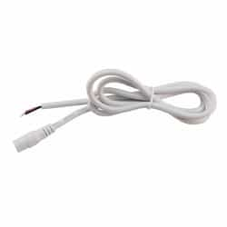 42-In Adapter Splice Cable, Female, 18/2 AWG, White, Single