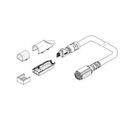 12-In NEON BLAZE Side Bending Straight Wire Entry Connector, Female