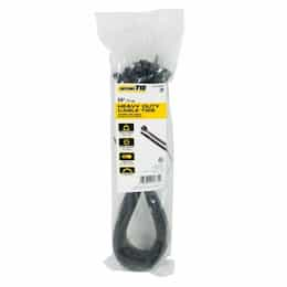 24-in Extra Heavy Duty Cable Ties, 175lb, Black