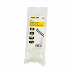 8-in Cable Ties, 40lb, Natural
