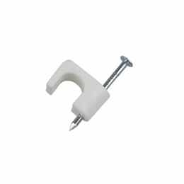 Gardner Bender 0.25-in White Polyethylene Coaxial Staples, White, Bulk