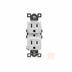 Enerlites 15 Amp Duplex Receptacle, Commercial Grade, Ivory